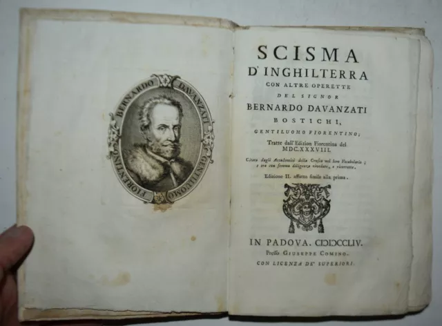 SCISMA D’INGHILTERRA - fig. 1754 - Davanzati - MONETE - VITICOLTURA TOSCANA