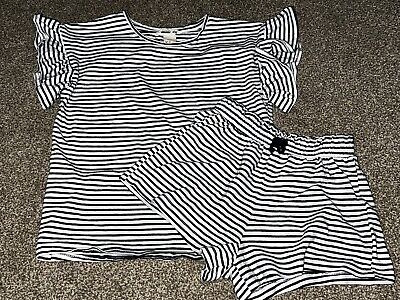 Girls H&M Striped Set Size 6-7 Years