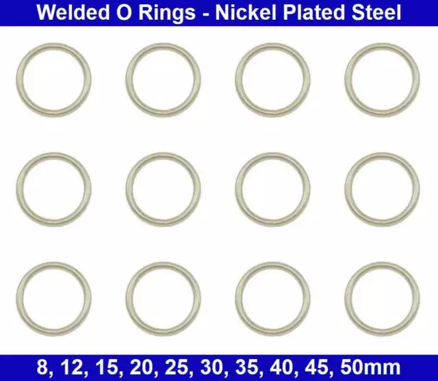 O Dee D Ring rings A4 316 stainless steel polished welded 15 20 25 30 40  50mm