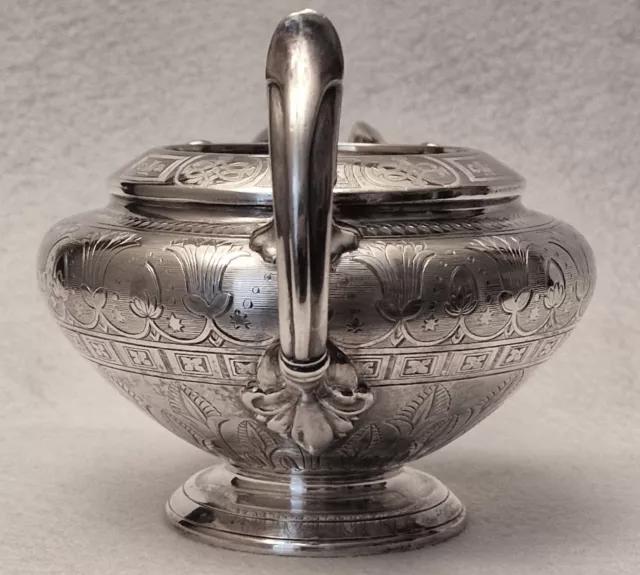 Outstanding and heavy solid silver milk or cream jug bowl by Robert Garrard, Lon 3