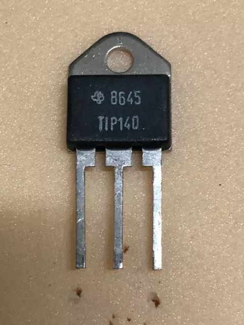 ( 2 PCS )  TIP140 NPN Darlington Transistor, 10A, 60V, TO-218  Texas Instruments