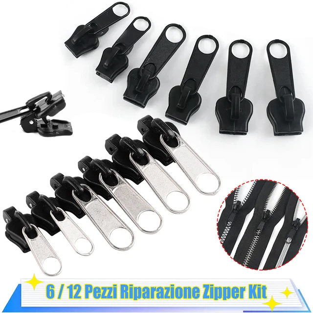 15 Tiretti Cerniera Metallici - Sostituzione Zip Per Giubbotti, Borse, Valigie, Riparazione Chiusure Lampo - Foto 4