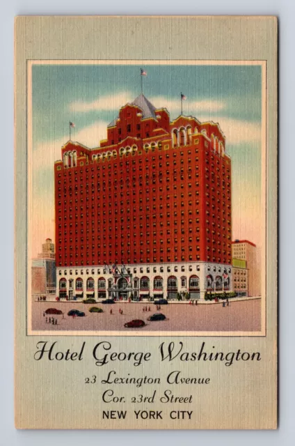 NEW YORK CITY NY-Hotel George Washington, Advertisement, Vintage ...