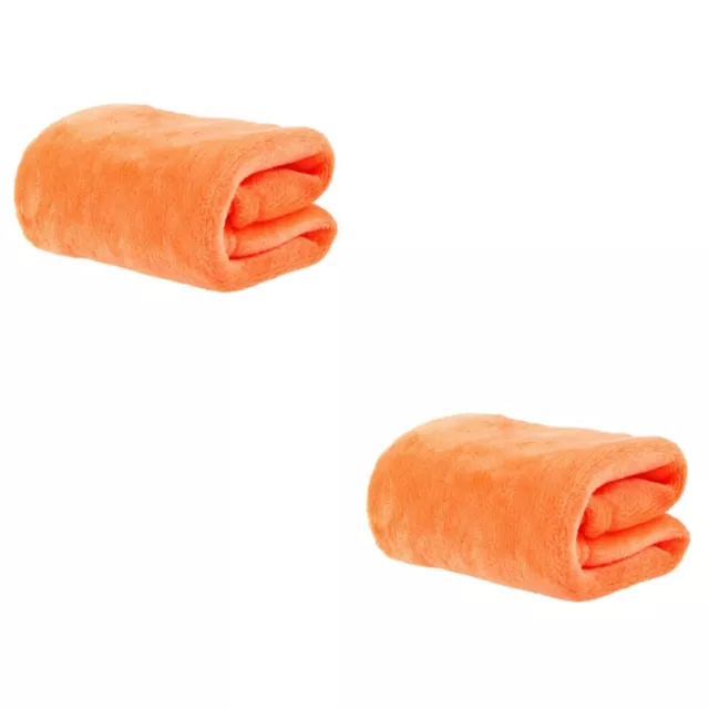 Orangene Hundedecke 2 Stücke Fleece Wurf Decke-FE