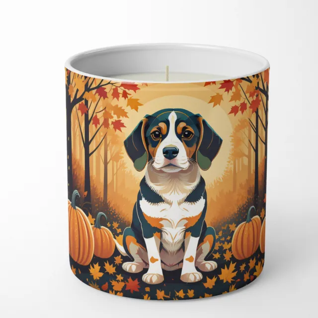 Beagle Fall Pumpkin Spice Scent 10 oz Decorative Soy Candle DAC1014CDL
