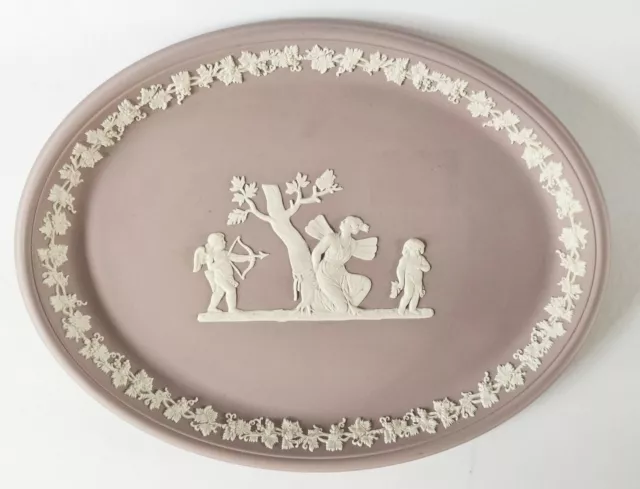 Wedgwood Jasperware Lila Bandeja Cupido Y Psique