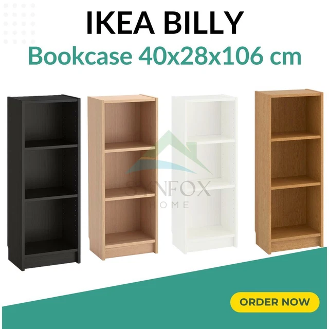 IKEA BOOKCASE STORAGE Case Shelving Unit Adjustable Shelf 40x28x106 cm