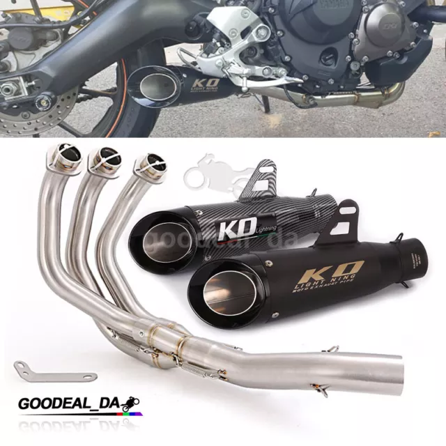 For Yamaha MT09 FZ09 FJ09 XSR900 Tracer 900 Complete Exhaust Muffler Header Pipe