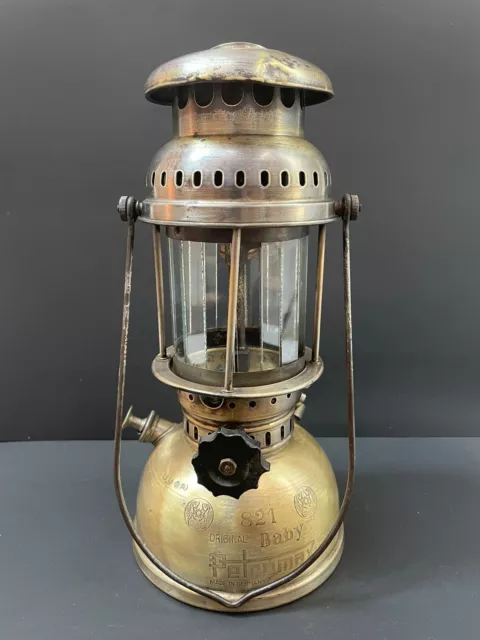 Alt Vintage 821 Baby Petromax Kerosene Pressure Laterne Lampe, Made IN Germany