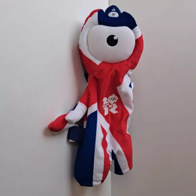 London Olympics 2012 Official Union Flag BACK PACK Kids Plush Bear Wenlock Bag