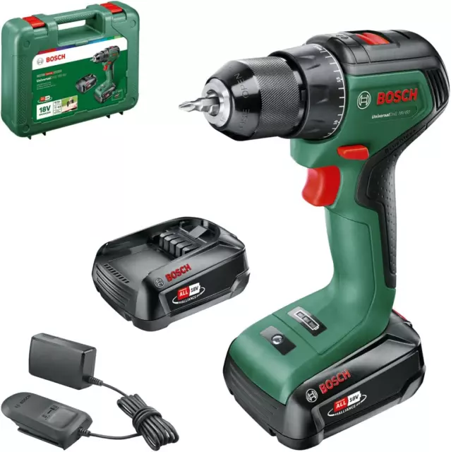 Home and Garden Trapano avvitatore a batteria UniversalDrill 18V-60 (2 batterie