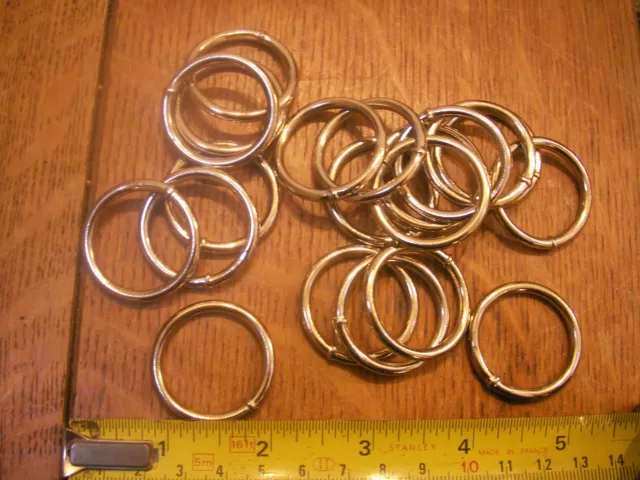 Welded Nickel Metal Rings - New - Quantity 20 per pack - Various Sizes