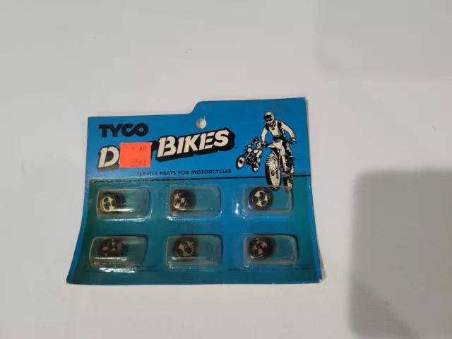 Tyco Slot Car Ho Motorcycle Dirt Bikes Tire/Front Tire? 6Each New Old (Auc9)