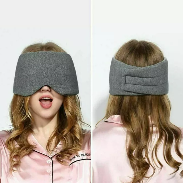 Soft Padded Sleep Mask 3D Eye Blackout Luxurious Eye Cover Travel Blindfold