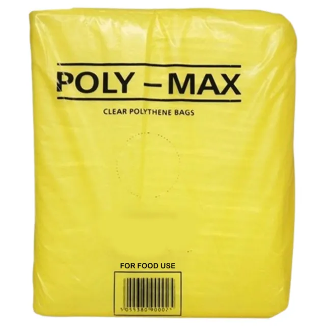 Poly-Max Clear Plastic Polythene Bags for Fruits & Vegetables Storage  200 Gauge