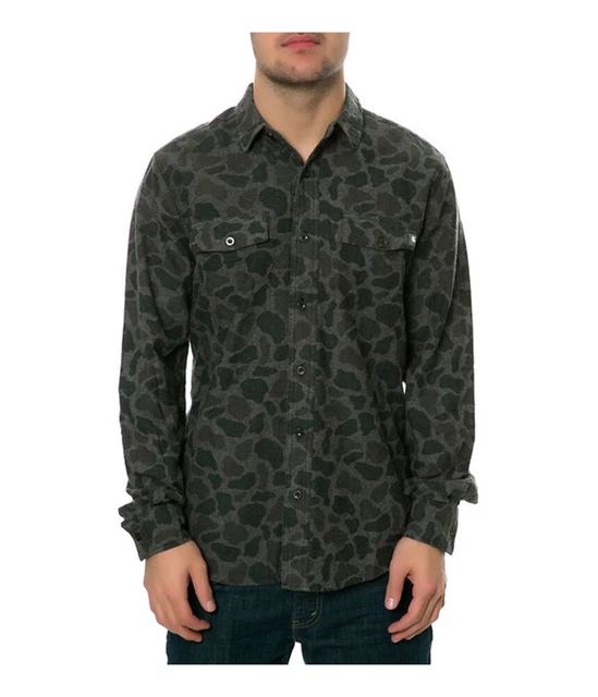 Ambig Mens The Beardo Ls Button Up Shirt