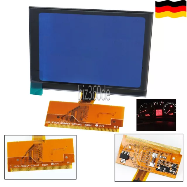 Display LCD-Tacho Instrumentendisplay passend für Audi A3 A4 A6 S4 Passat B5 VDO