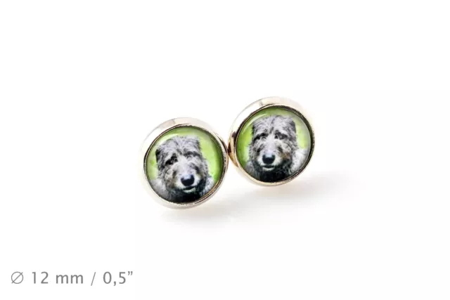 Irish Wolfhound. Pet in your ear. Earrings. Photojewelry. Handmade. USA