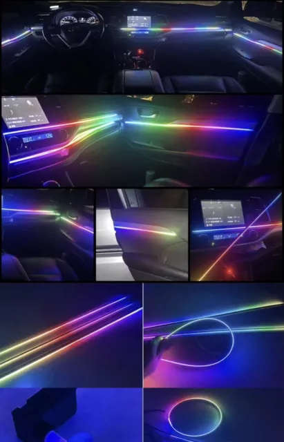 14 in 1 RGB Symphony Car Ambient Light Interior LED Acrylic Guide Fiber Optic UK