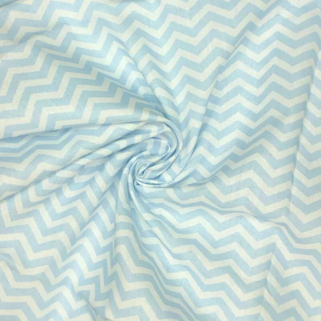 100% Cotton Fabric Chevron Zig Zag Lines 140cm Wide Chevrons Crafty