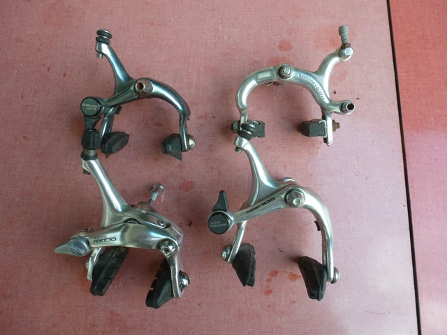 Freins De Vélo De Route Vintage GALLI Années 80 - Jeu Complet Avant/arrière, état Très Correct