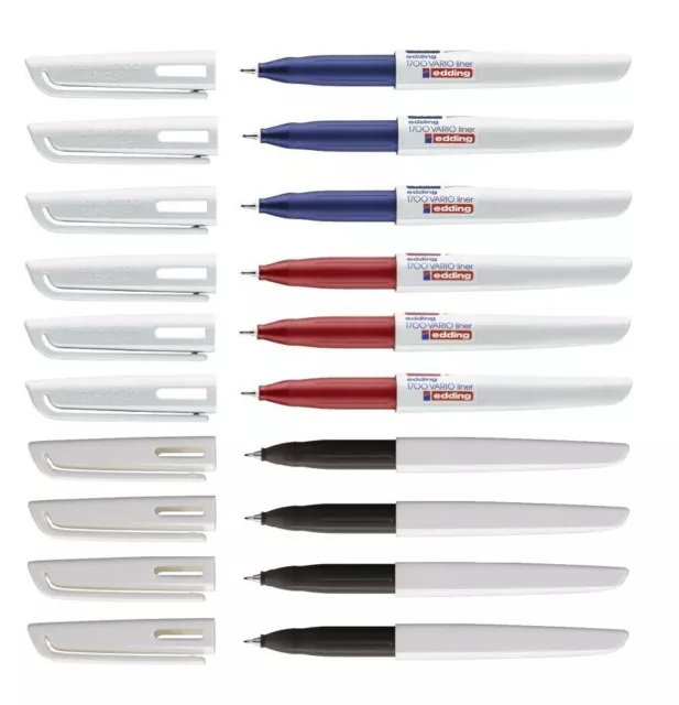 10 x Edding Fineliner Filzstift Marker 1700 Vario 0,5 mm sortiert