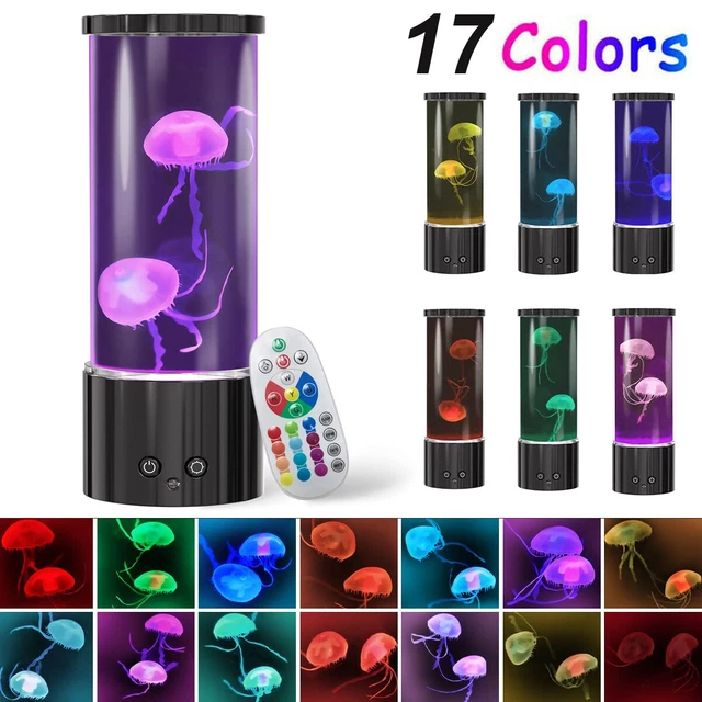 JELLYFISH LAVA LAMP Aquarium Fish Tank LED Color Changing Night Light
