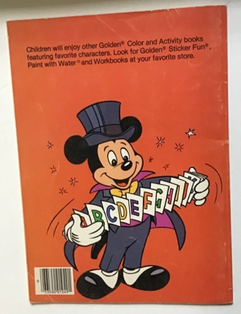 VINTAGE WALT DISNEY'S Mickey Mouse Coloring Book (Golden, 1984) NEW £2.