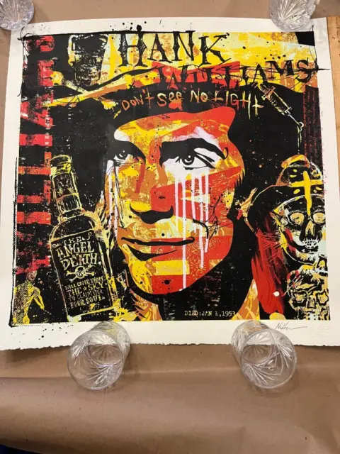 Hank Williams 2009 Screen print only 4/44 copies "Repent" by Keith Neltner BLDG