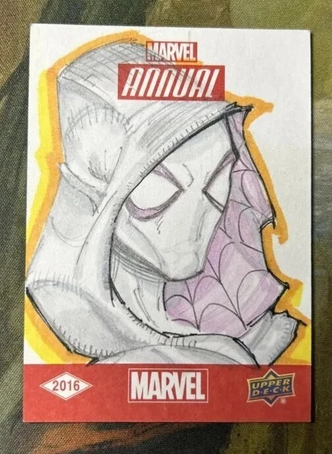 Marvel Annual Artist Sketch Cruddie Torian Spider-Gwen Ghost-Spider Spider-man