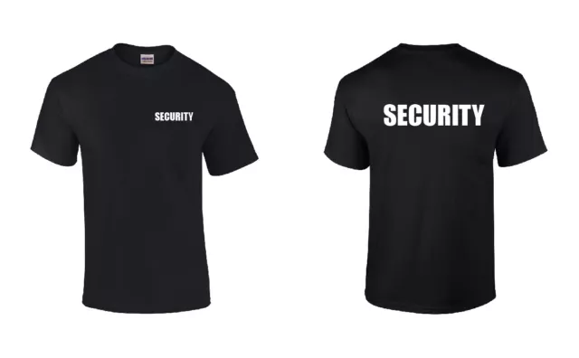 T-shirt nera SECURITY-BODYGUARD STAFF JOB WORK GIFT uomo donna t-shirt porta