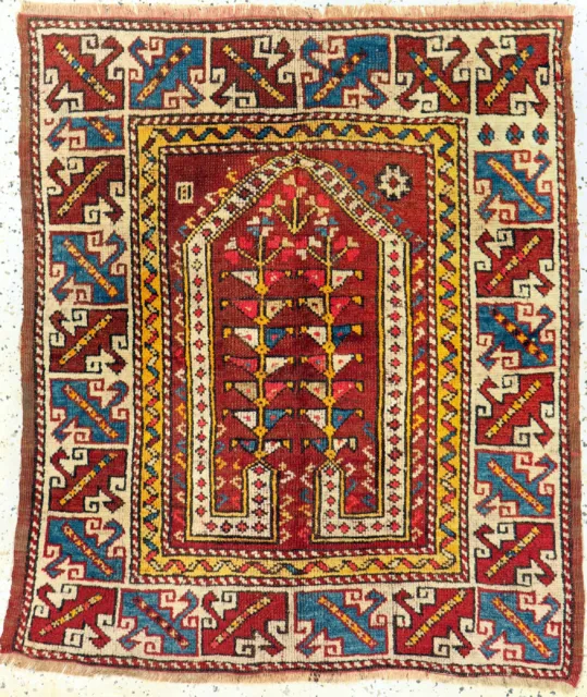 Rare antique Avunya rug, Anatolia, Turkey Bergama region ca. 1870
