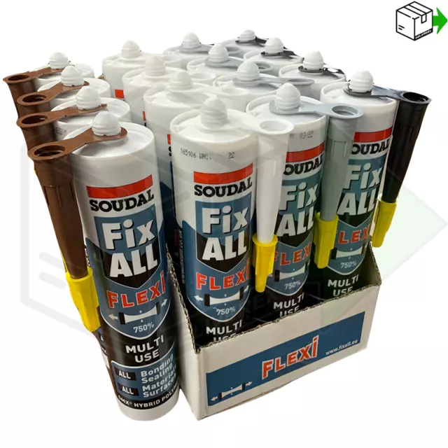 Soudal Fix ALL FLEXI BLACK Multi Use Sealant Adhesive Food Safe