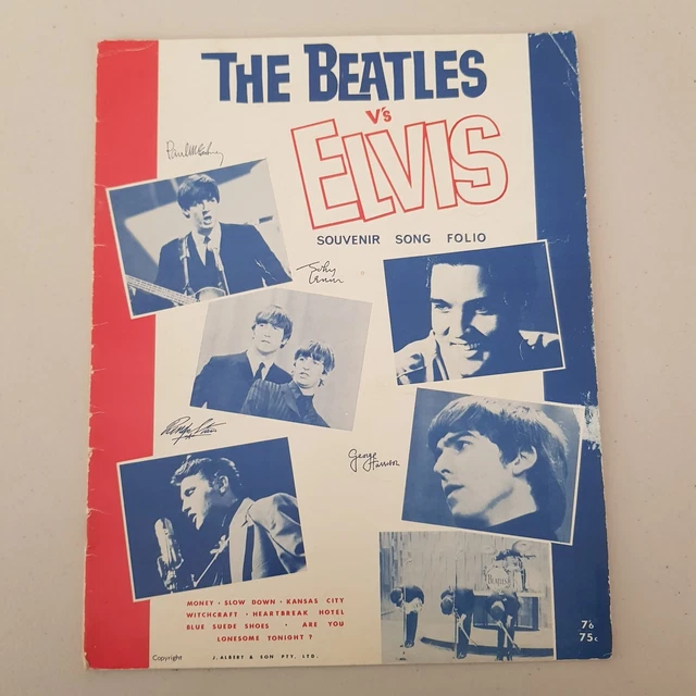 THE BEATLES VS Elvis Rare Oz 1960s Sheet Music Book £31.15 PicClick UK