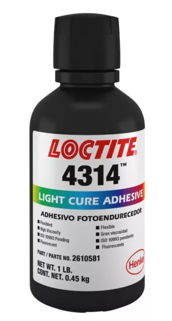 Loctite 4314 Light Cure Adhesive ONE POUND Bottle    1#    EXP 02/26     2610581