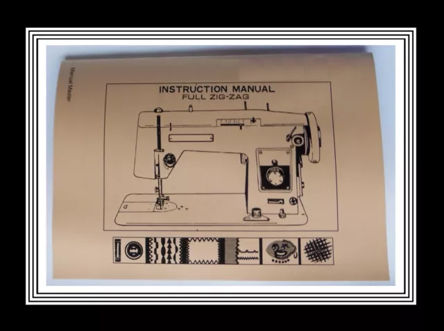 SEAMSTRESS Model 436 ZIGZAG sewing machine instructions Manual Book (NO MACHINE)