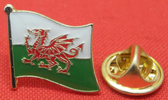 Wales Welsh Flag Pin Badge Brooch Cymru The Red Dragon