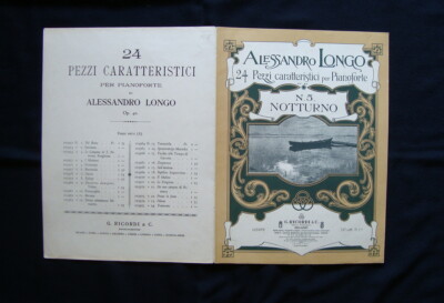 40 n°24 edizioni Ricordi primi 900 Spartito TRAMONTO di Alessandro Longo Op 