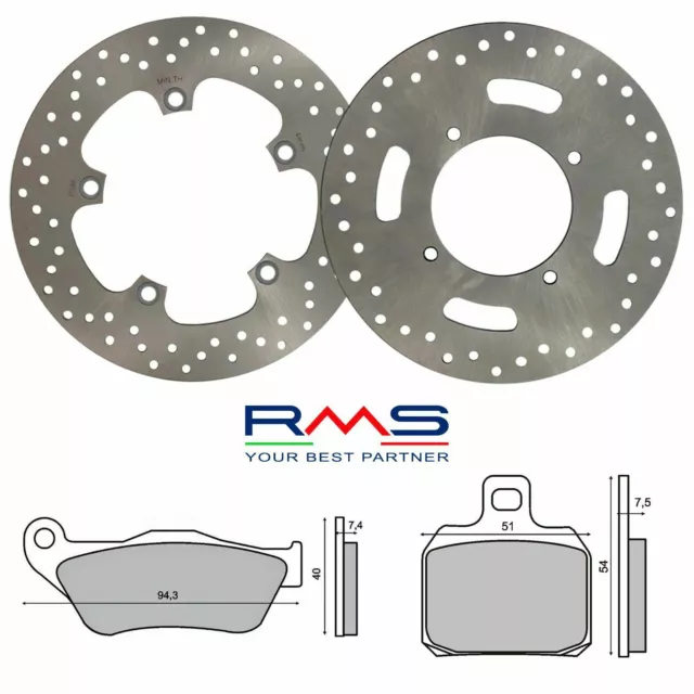 Set Frein Complet Disque Plaquettes Yamaha X-Max 125 2006/2007/2008/2009