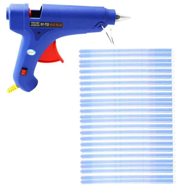 1 juego de 100 vatios pegamento caliente duradero pulverizador kit de herramientas con 25 piezas 11 mm