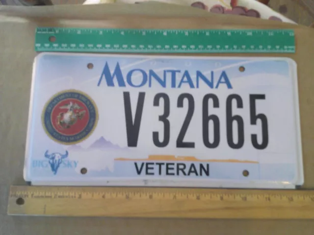 *License Plate, Montana, 2000, Navy Veteran, V 32665