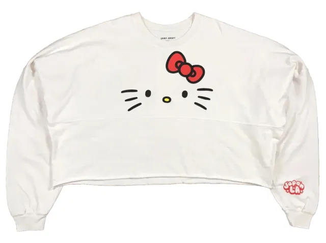 Spirit Jersey Hello Kitty Japan LA Womens White Long Sleeve Crop Top anime Shirt