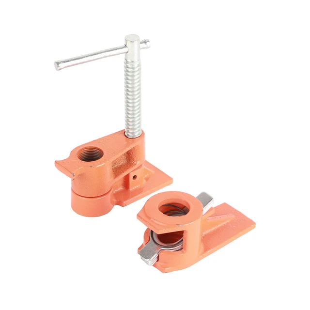 3/4 Inch Pipe Clamp Jaws Vise Fixture Set Woodworking Tool Kit (extended)