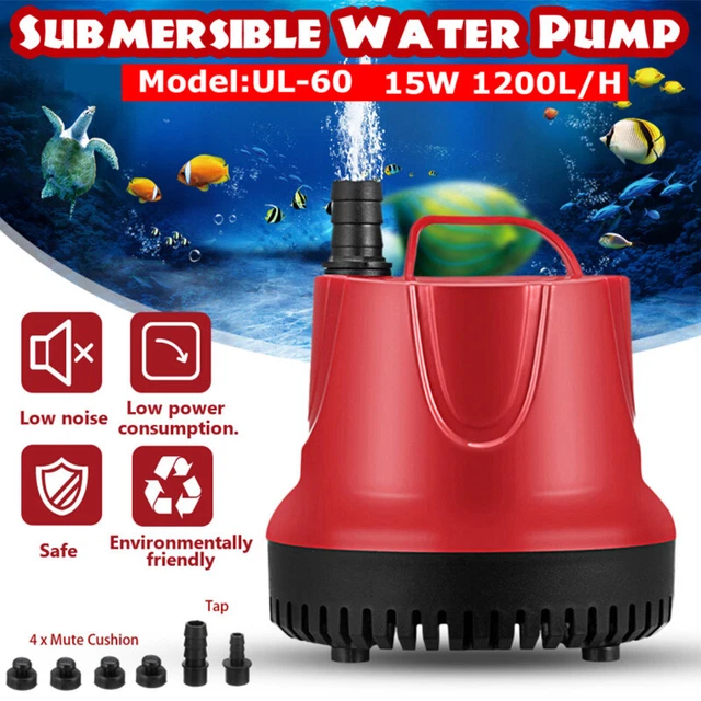 900-3800L/H 220-240V Submersible Water Pump Aquarium Fish Pond Tank Spout Marin