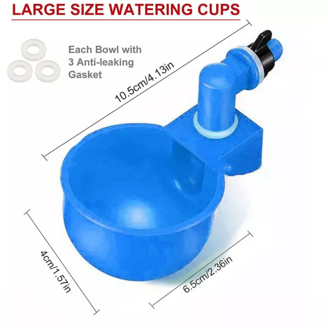 Automatic Chicken Water Cups Poultry Drinker Waterer Duck Quail Drinking Feeders 2