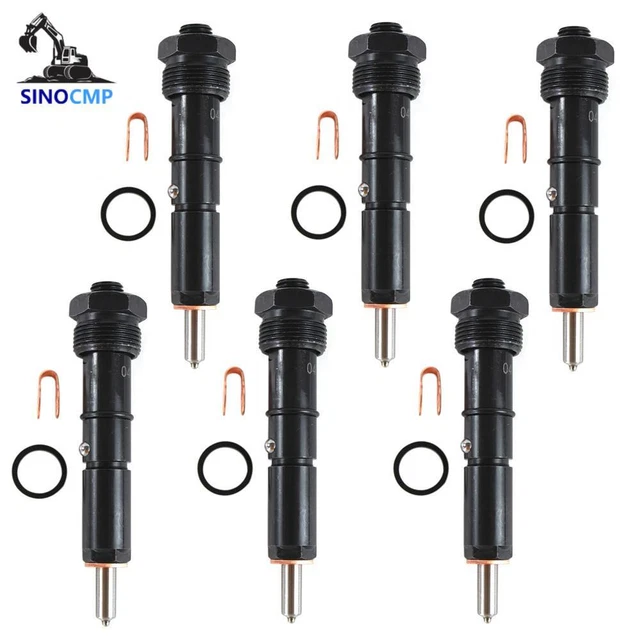 6PCS Fuel Injectors 0432133864 For BOSCH 300 Marine 12 Valve 5.9L Cummins 50HP
