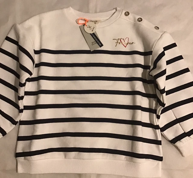 River island mini girls aged 2-3 years stripe sweat top set BNWT 5