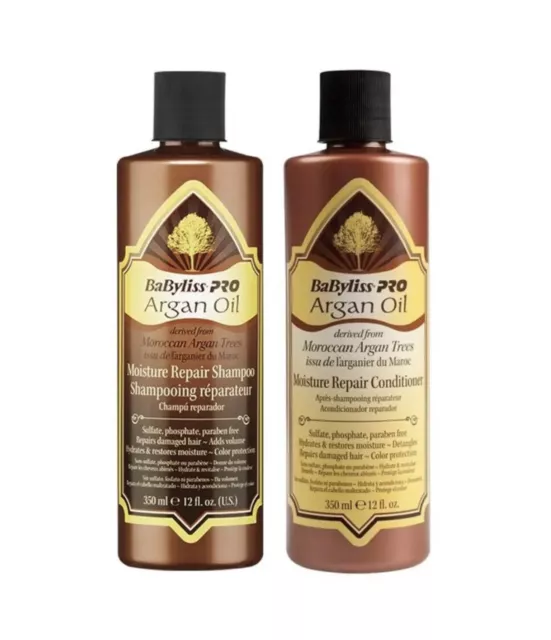 Babyliss Pro Argan Oil Moisture Repair Shampoo Conditioner Duo 350ml/BabylissPro 2