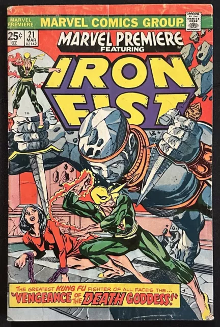 Marvel Premiere #21 Iron Fist 1st App. Misty Knight Marvel 1975 Bronze Age