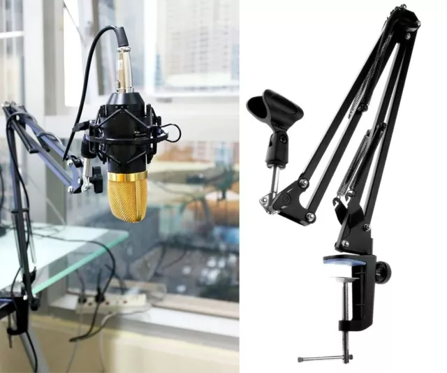 Broadcast Microphone MIC Suspension Boom Scissor Arm Mic Stand Studio Recording